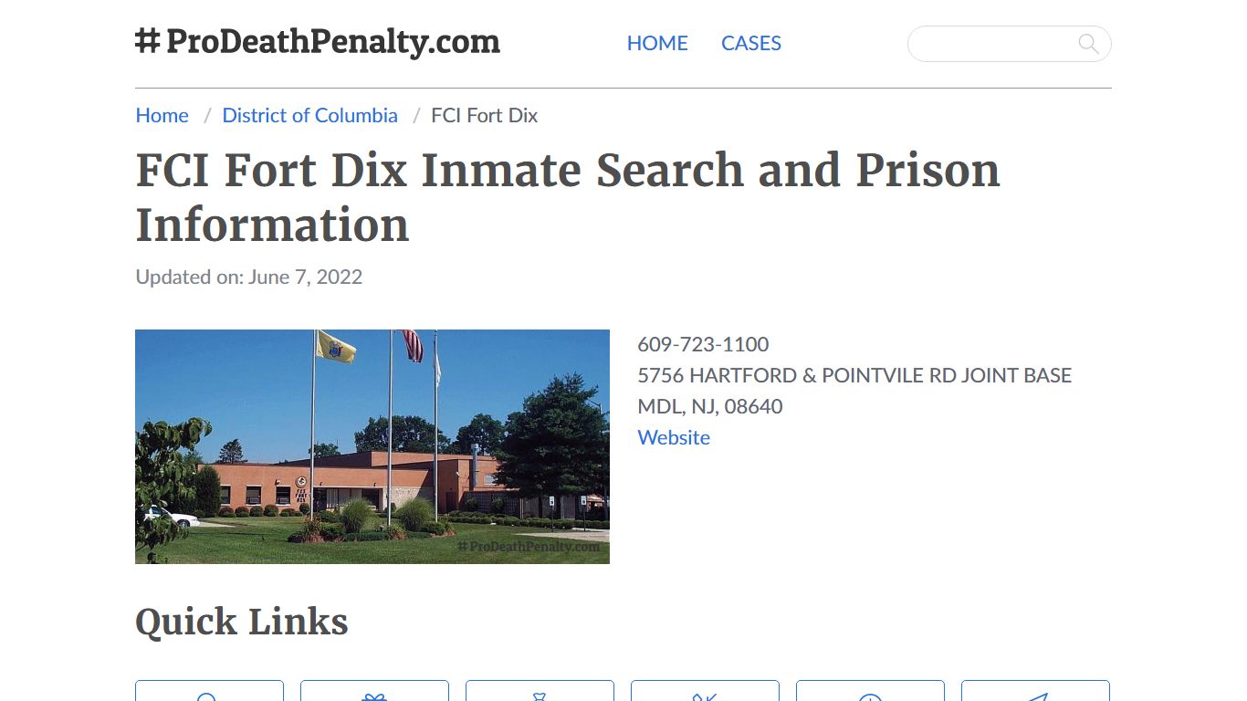 FCI Fort Dix Inmate Search, Visitation, Phone no ...